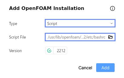 script openfoam add