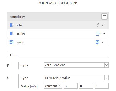 Fixed Mean Value Boundary Condition SimFlow - constant value