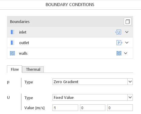 Fixed Value Boundary Condition SimFlow - vector value