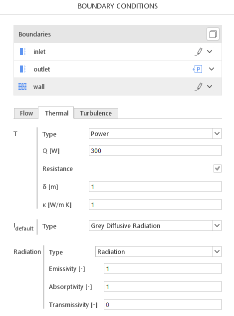 Grey Diffusive Radiation definition in SimFlow