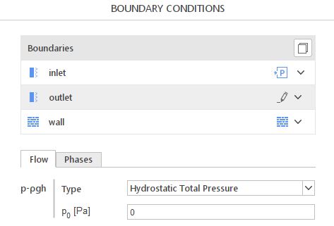 Hydrostatic Total Pressure Boundary Condition in SimFlow