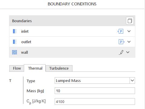 Lumped Mass Boundary Condition in SimFlow