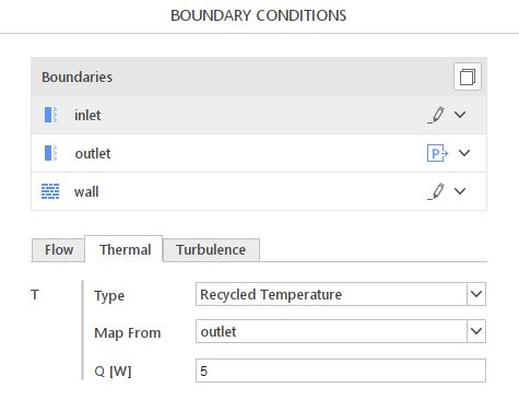 Recycled Temperature Boundary Condition SimFlow
