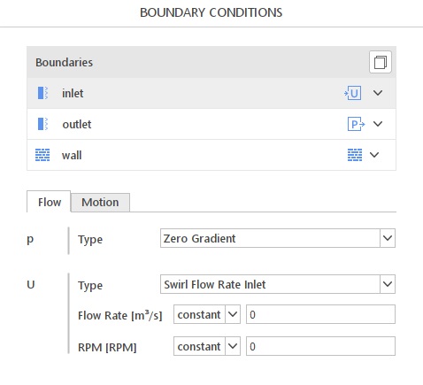 Swirl Flow Rate Inlet boundary condition in SimFlow
