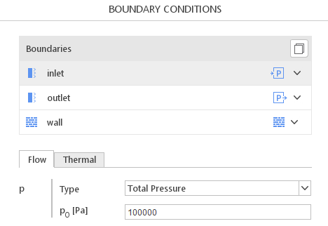 Total Pressure Boundary Condition SimFlow - compressible flows