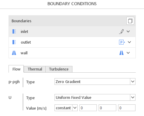 Uniform Fixed Value Boundary Condition SimFlow value