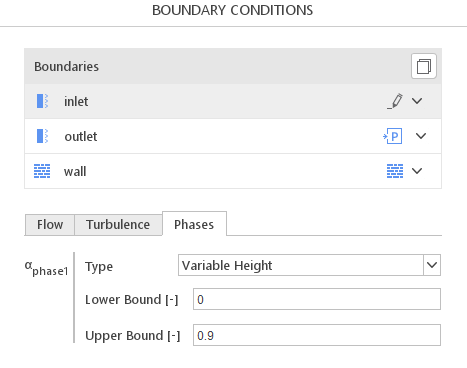 Variable Height Boundary Condition SimFlow