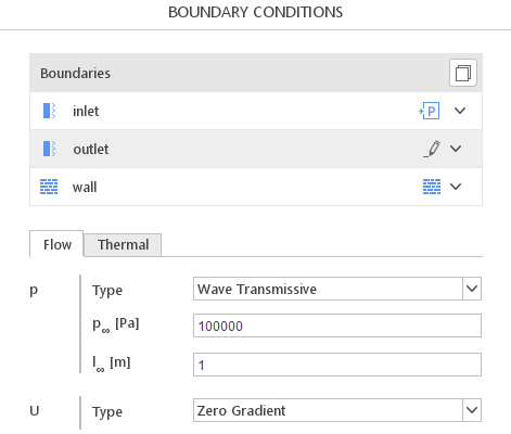 Wave Transmissive boundary condition in SimFlow