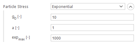 particle stress exponential