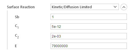 surface reaction kinetic diffusion limited