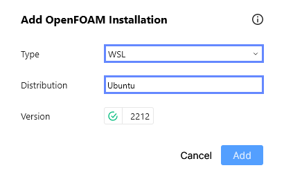 wsl openfoam add