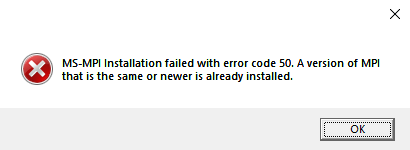 9 mpi error code 50