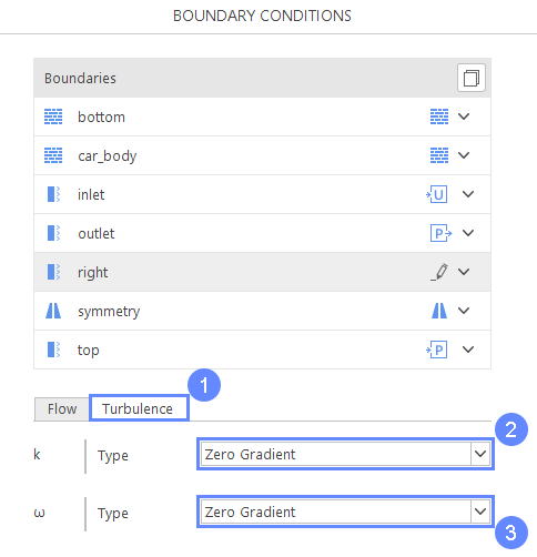 car 17 boundary conditions right turbulence