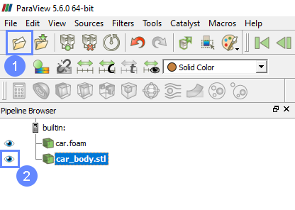 car 30 paraview import geometry