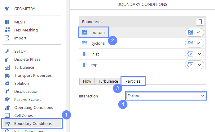 cs 22 boundary conditions bottom particles