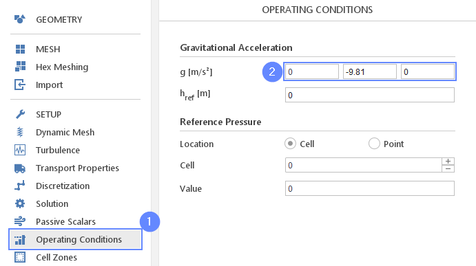 droplet 15 operating conditions