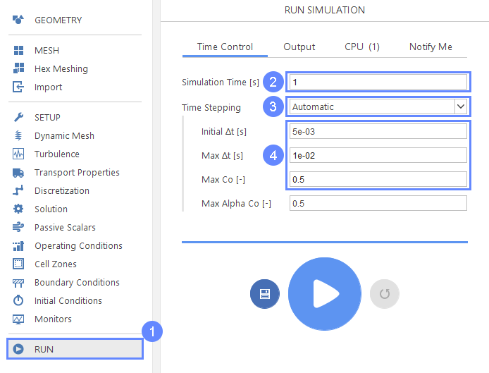 mt 29 run time controls