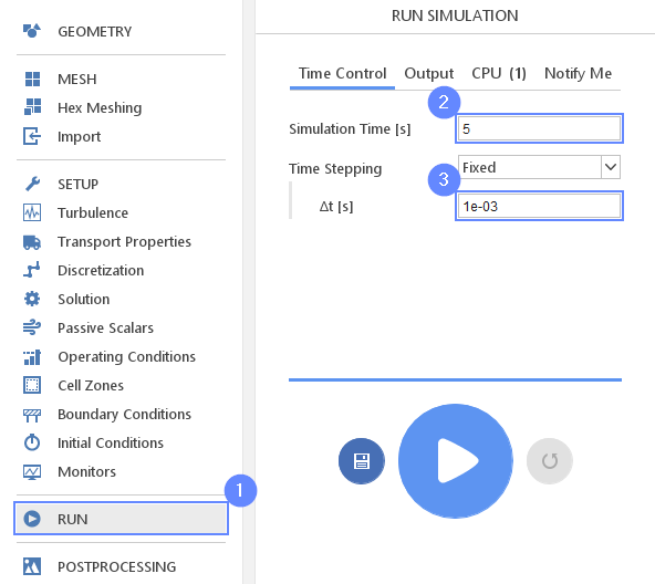 von Karman 25 RUN SIMULATION